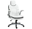 Fauteuil De Bureau Manager Gaming Revêtement Pu Blanc Noir