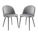 Lot De 2 Chaises De Visiteur Design Scandinave Velours