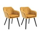 Lot De 2 Chaises De Visiteur Style Scandinave Velours