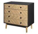 Commode 5 Tiroirs Design Scandinave Graphique