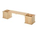 Banc De Jardin Jardinière Double 2 En 1 Bois Sapin Pré-huilé