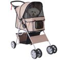 Poussette Buggy Pliable Pour Chiens Tissu 600d Oxford Imperméable 4 Roues