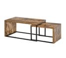 Lot De 2 Tables Basses Gigognes Design Industriel