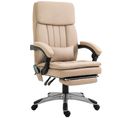 Fauteuil De Bureau Direction Massant Pu Beige