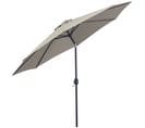 Parasol Octogonal Inclinable 3 M Métal Polyester Gris Clair