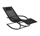 Chaise Longue à Bascule Rocking Chair Design Noir