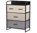 Commode Meuble De Rangement 4 Tiroirs 58 X 29 X 78,5 Cm