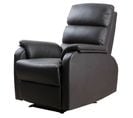 Fauteuil Relax Inclinable Revêtement Synthétique Brun Foncé