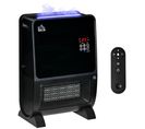 Chauffage Humidificateur 2 En 1 Avec Éclairage LED 3 Couleurs Et Télécommande Noir