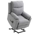 Fauteuil Releveur De Relaxation Réglable Tissu Gris Clair Chiné