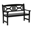 Banc De Jardin 2 Places Style Colonial Peuplier Noir