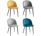 Lot De 4 Chaises De Visiteur Design Scandinave Velours