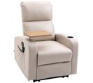 Fauteuil Inclinable Électrique Massant Revêtement Pu