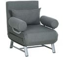 Fauteuil Chauffeuse Canapé-lit Convertible Inclinable Lin