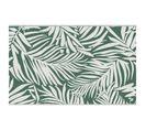 Tapis Extérieur Réversible Motif Feuilles Pp Vert Blanc