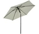 Parasol Inclinable Octogonal  Ø 2,65 X 2,35h M Métal Polyester Gris Clair