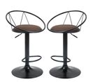 Lot De 2 Tabourets De Bar Réglable Style Néo-rétro