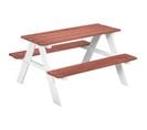 Table De Pique-nique Enfant Bois Sapin Blanc Brique