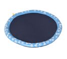 Piscine Tapis à Jet D'eau Pour Chien Ø 1,5 M Pvc Bleu Motifs Os Pattes