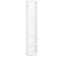 Meuble Colonne De Salle De Bain Pivotant 36 X 36 X 171 Cm Blanc