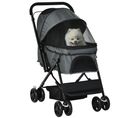 Poussette Buggy Pliable Chien Chat Panier Et Sac De Rangement