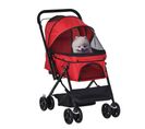 Poussette Buggy Pliable Chien Chat Panier Et Sac De Rangement