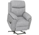 Fauteuil De Massage Releveur Électrique Tissu Gris Clair