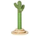 Griffoir Chat Design Cactus - Jouets Intégrés - Bois De Pin Sisal Vert