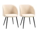 Lot De 2 Chaises De Visiteur Design Effet Laine Bouclée