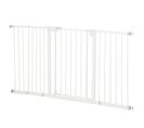 Barrière De Sécurité Pliable Pour Chien - 3 Panneaux, Porte - Blanc