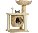 Arbre à Chat Style Cosy Chic 2 Coussins Inclus Quenouille Sisal Naturel Beige