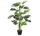 Plante Artificielle Monstera H. 100 Cm Feuilles De Tortue Réalistes Pot Inclus