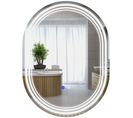 Miroir LED Mural De Salle De Bain - 50l X 70h Cm - Tactile - Antibué