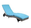 Bain De Soleil Inclinable 5 Positions Matelas Résine Tressée