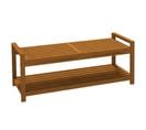 Banc De Jardin Avec Étagère Et Assise à Lattes En Bois D'acacia