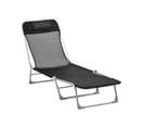 Bain De Soleil Transat Pliable Inclinable Acier Teslin