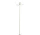 Lampadaire De Jardin 2 Têtes Dim. 63l X 25l X 210h Cm Acier Inox