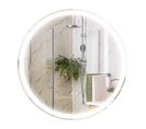 Miroir Rond Lumineux LED De Salle De Bain 29 W Ø 60 Cm Tactile Antibuée Blanc Argent