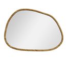 Miroir Mural Décoratif Forme Organique Dim. 70l X 50h Cm Bois Verni