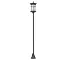 Lampadaire Solaire LED Extérieur Sur Pied H. 184 Cm Noir