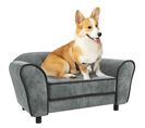 Canapé Pour Chien Design - Coussin Déhoussable - Velours Gris