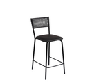 Tabouret Scarlett Noir Grainé