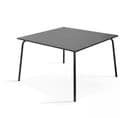 Palavas - Table De Jardin Carrée En Métal Anthracite