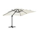 Parasol Déporté Rotatif 3 X 3m En Aluminium Écru