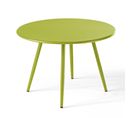 Palavas - Table Basse De Jardin Ronde En Métal Vert 50 Cm