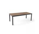 Table Extensible En Aluminium Et Bois Synthétique Marron