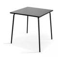 Palavas - Table De Jardin Carrée En Métal Anthracite