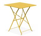 Table De Jardin Pliante Bistrot En Acier Jaune