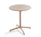 Palavas - Table De Jardin Ronde Bistro Inclinable En Acier Taupe