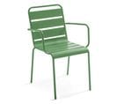 Palavas - Fauteuil De Jardin En Métal Vert Cactus